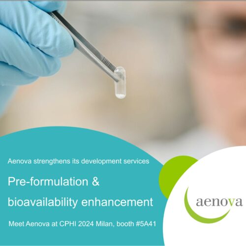 Aenova strengthens its development services focusing on pre-formulation and bioavailability enhancement