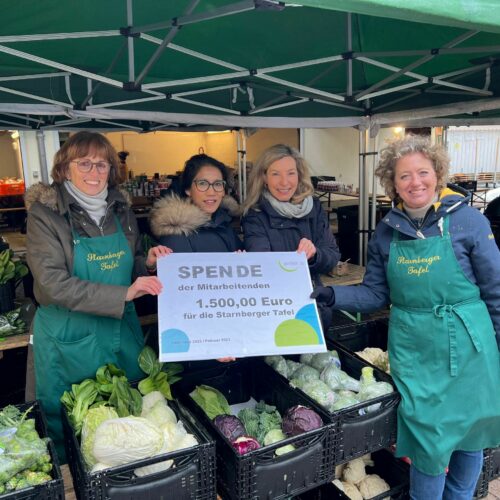 Aenova employees donate to the Starnberger Tafel