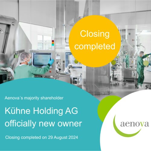 Closing completed: Kühne Holding is new majority shareholder of pharma contract manufacturer Aenova
