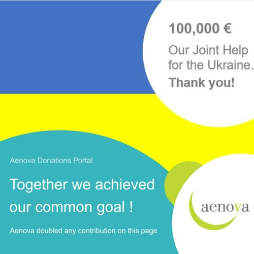 Target reached! Joint Aenova donation of 100.000 € for Ukraine