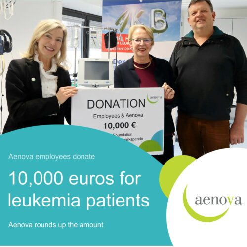 10.000 Euro für die Stiftung Aktion Knochenmarkspende Bayern: Aenova überreicht Spendenscheck