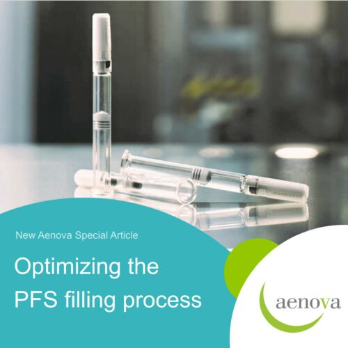 Aenova expert article on "Optimising the pre-filled syringe filling process"